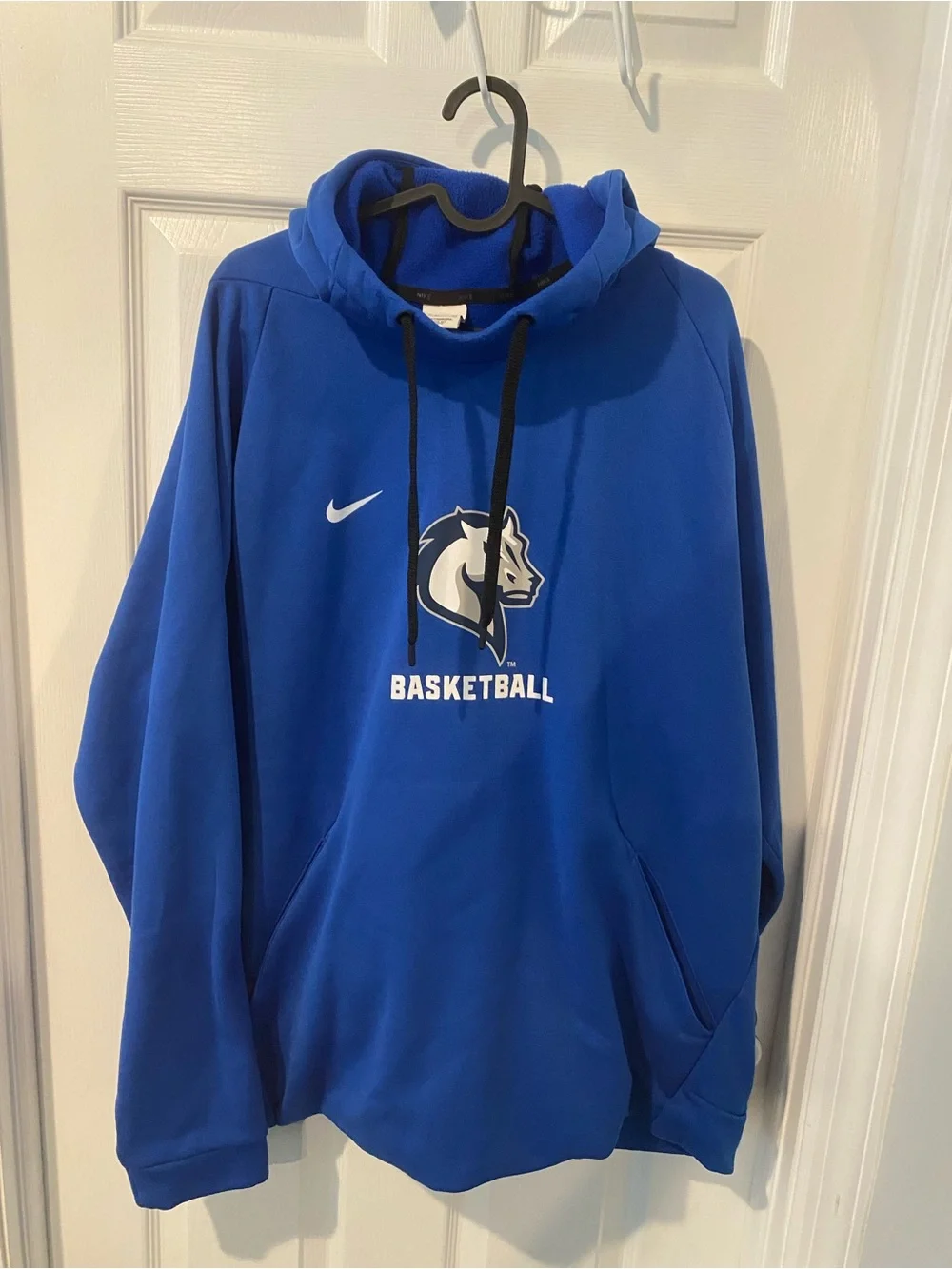 Nike Royal Blue Dri-FIT Pullover Hoodie with Swoosh Tag